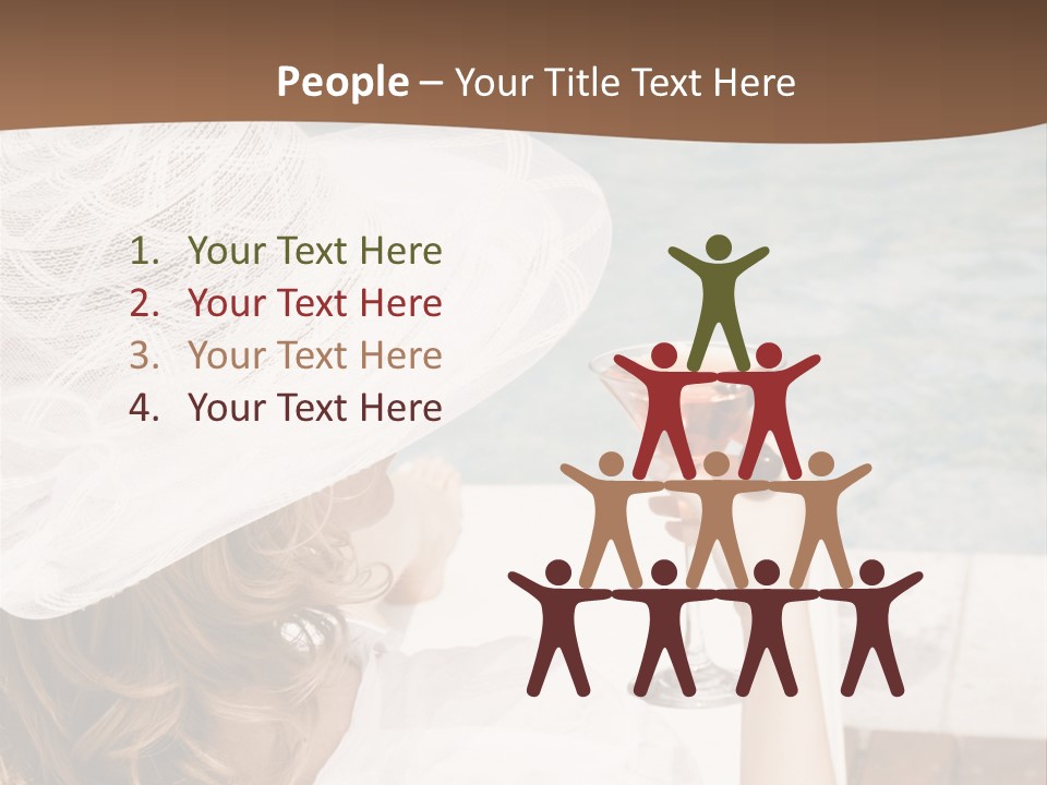 A Woman Sitting In A Chair Holding A Wine Glass PowerPoint Template