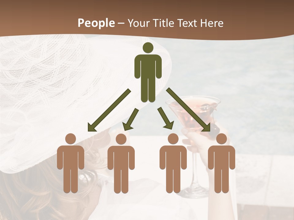 A Woman Sitting In A Chair Holding A Wine Glass PowerPoint Template