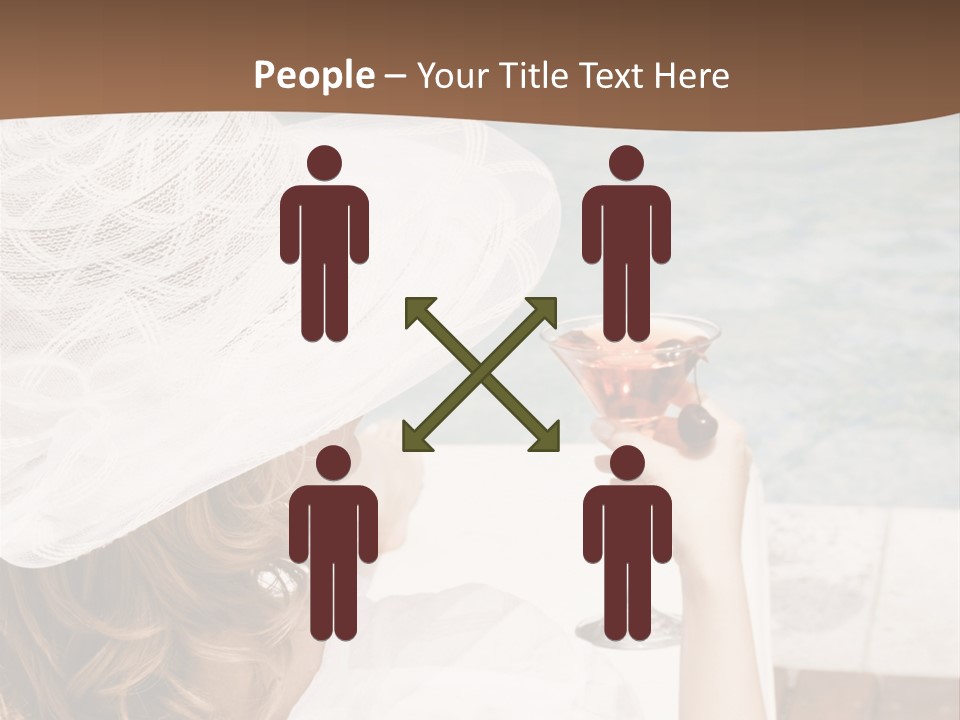 A Woman Sitting In A Chair Holding A Wine Glass PowerPoint Template