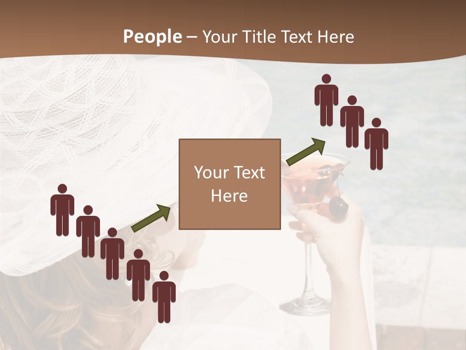 A Woman Sitting In A Chair Holding A Wine Glass PowerPoint Template