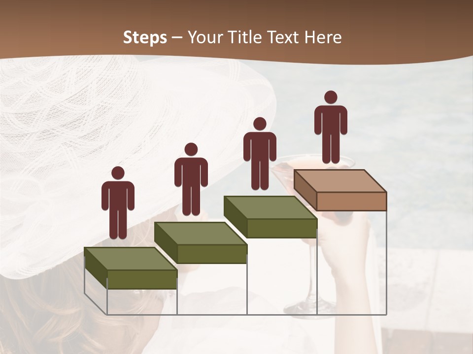 A Woman Sitting In A Chair Holding A Wine Glass PowerPoint Template