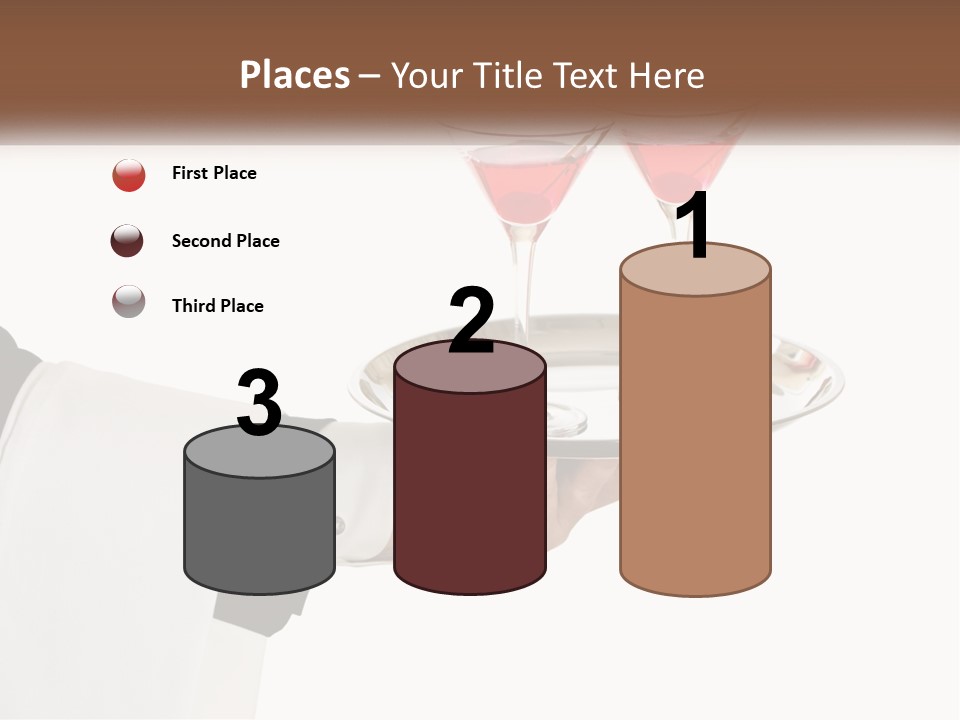 A Person Holding A Tray With Two Glasses Of Wine On It PowerPoint Template