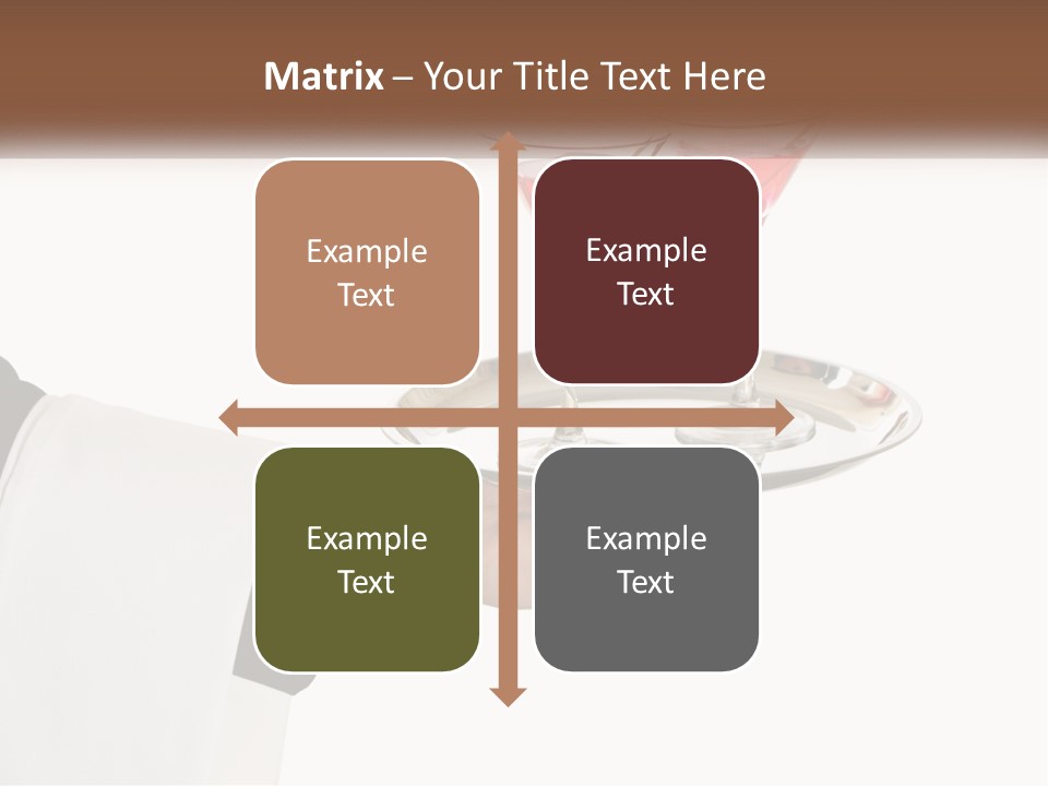 A Person Holding A Tray With Two Glasses Of Wine On It PowerPoint Template