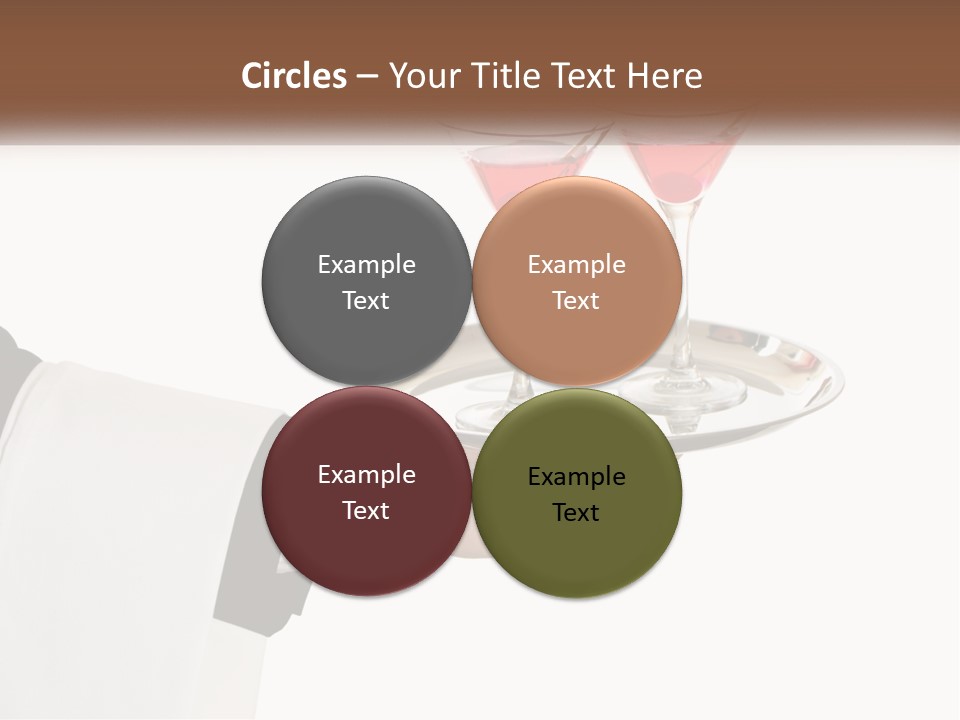A Person Holding A Tray With Two Glasses Of Wine On It PowerPoint Template
