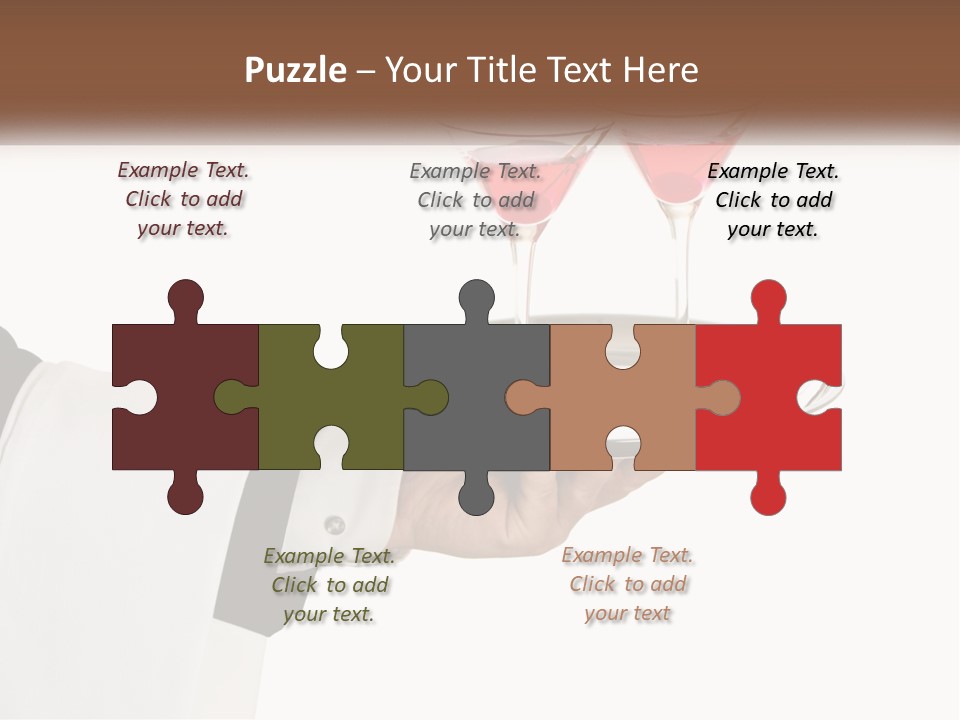 A Person Holding A Tray With Two Glasses Of Wine On It PowerPoint Template