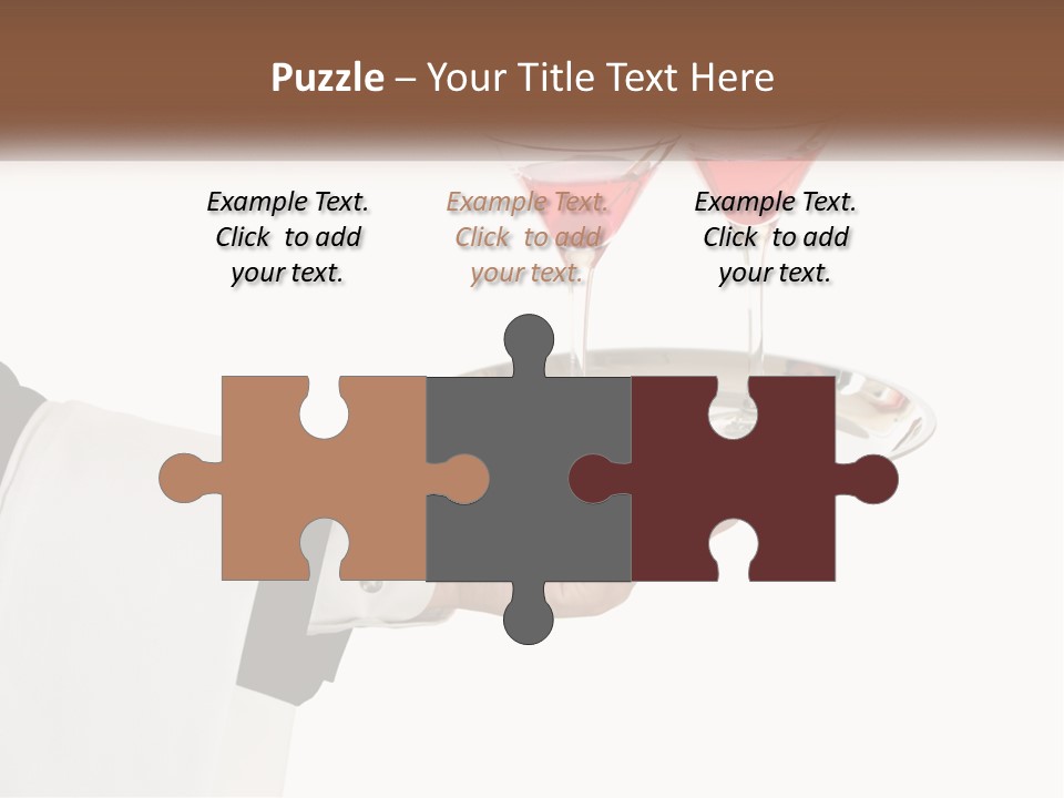 A Person Holding A Tray With Two Glasses Of Wine On It PowerPoint Template