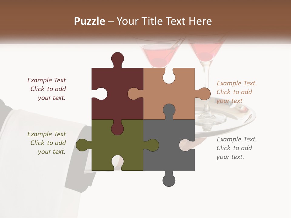 A Person Holding A Tray With Two Glasses Of Wine On It PowerPoint Template