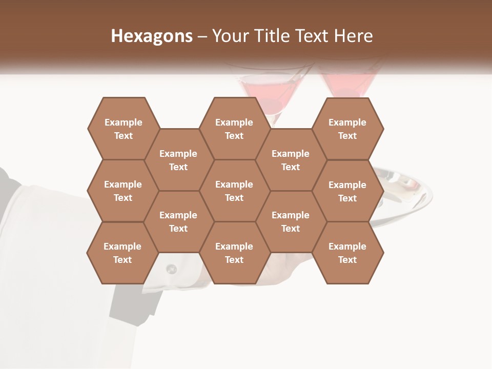 A Person Holding A Tray With Two Glasses Of Wine On It PowerPoint Template