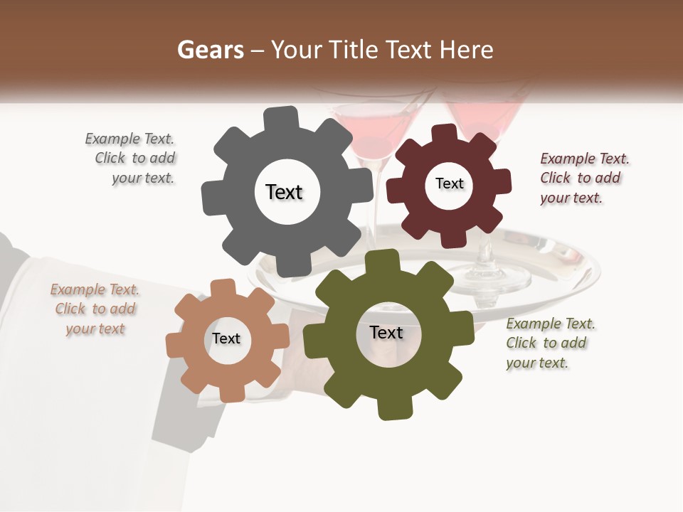 A Person Holding A Tray With Two Glasses Of Wine On It PowerPoint Template
