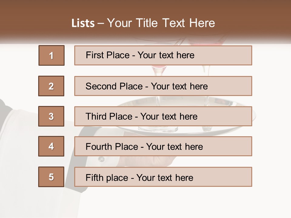 A Person Holding A Tray With Two Glasses Of Wine On It PowerPoint Template