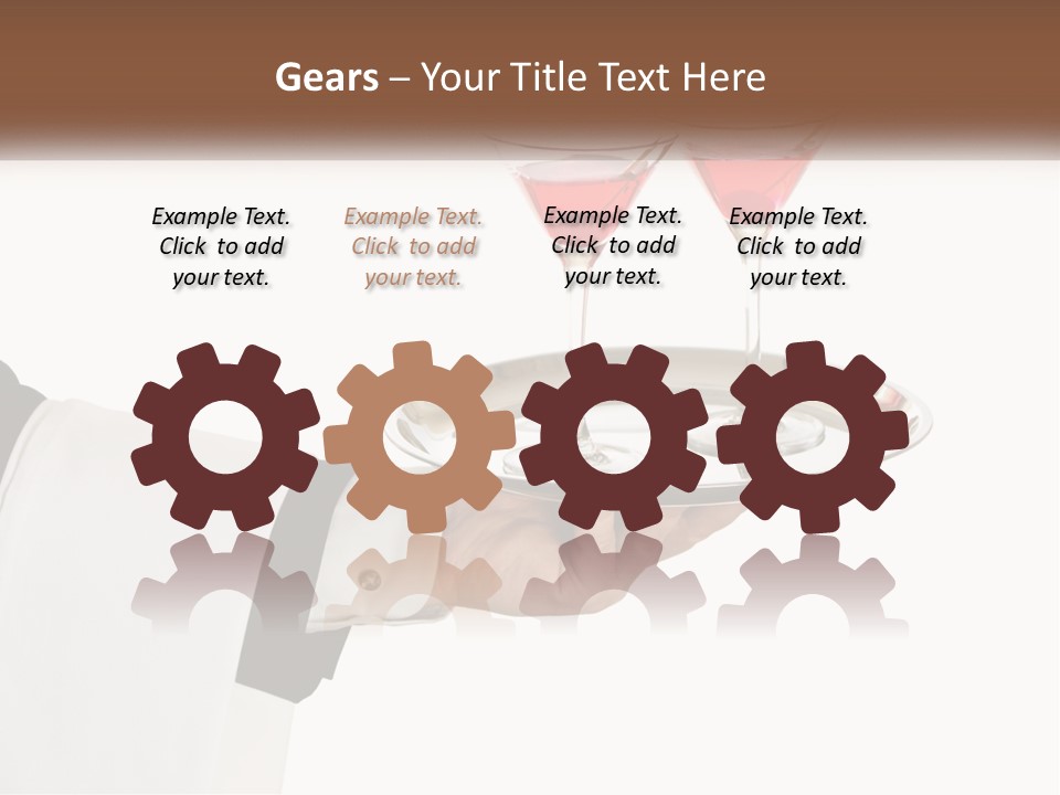 A Person Holding A Tray With Two Glasses Of Wine On It PowerPoint Template