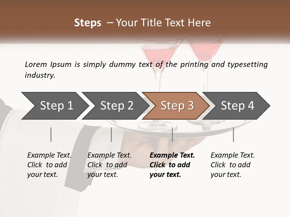 A Person Holding A Tray With Two Glasses Of Wine On It PowerPoint Template
