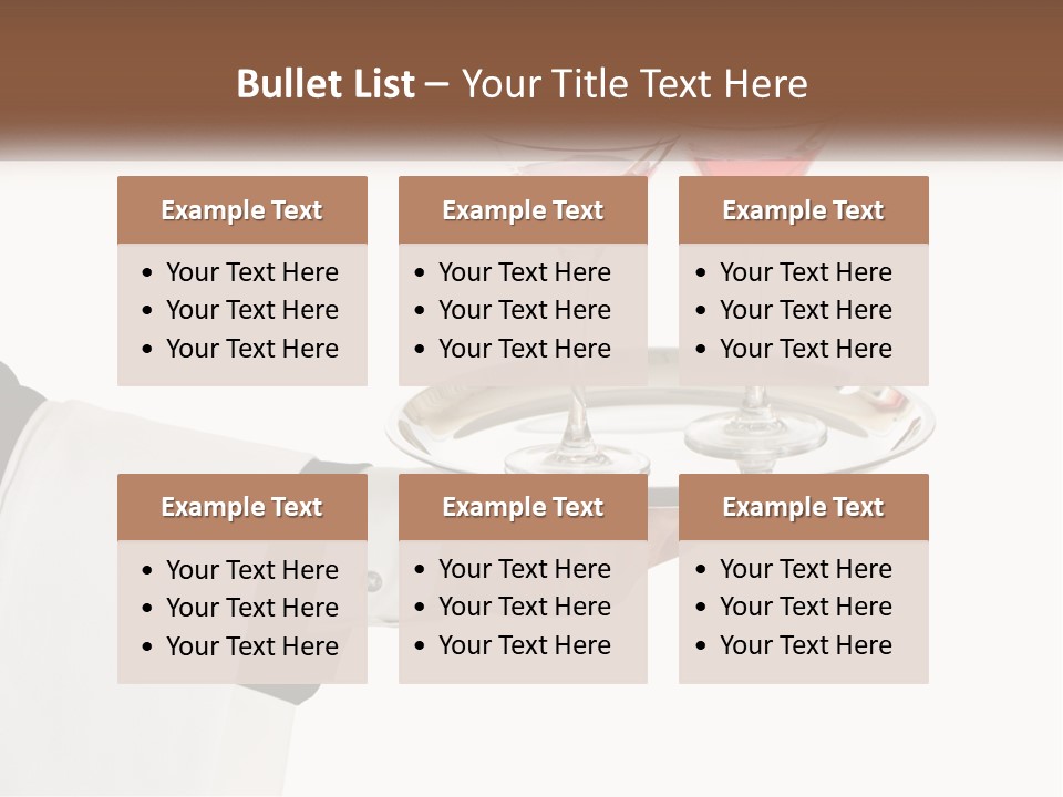 A Person Holding A Tray With Two Glasses Of Wine On It PowerPoint Template