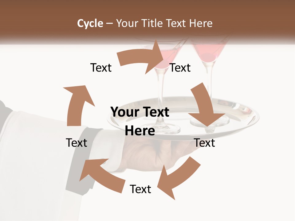 A Person Holding A Tray With Two Glasses Of Wine On It PowerPoint Template
