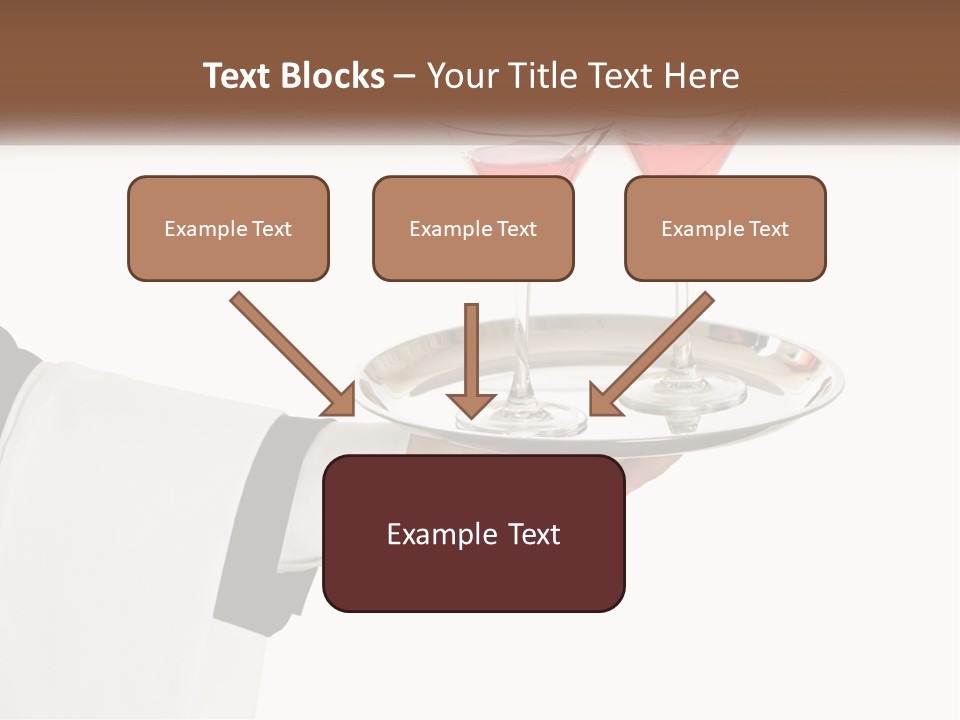 A Person Holding A Tray With Two Glasses Of Wine On It PowerPoint Template
