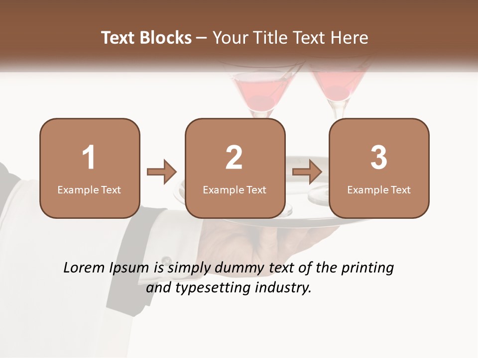 A Person Holding A Tray With Two Glasses Of Wine On It PowerPoint Template