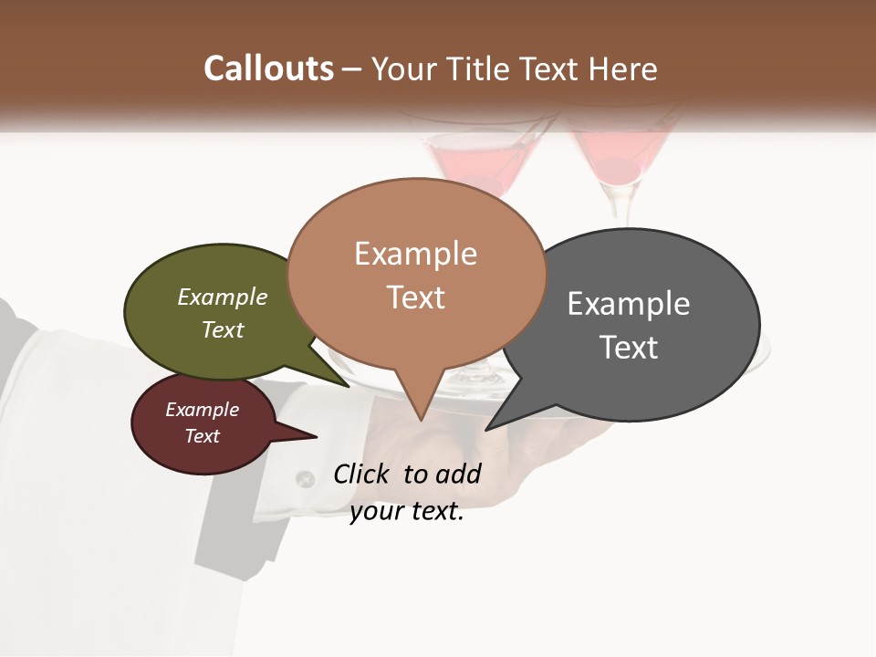 A Person Holding A Tray With Two Glasses Of Wine On It PowerPoint Template