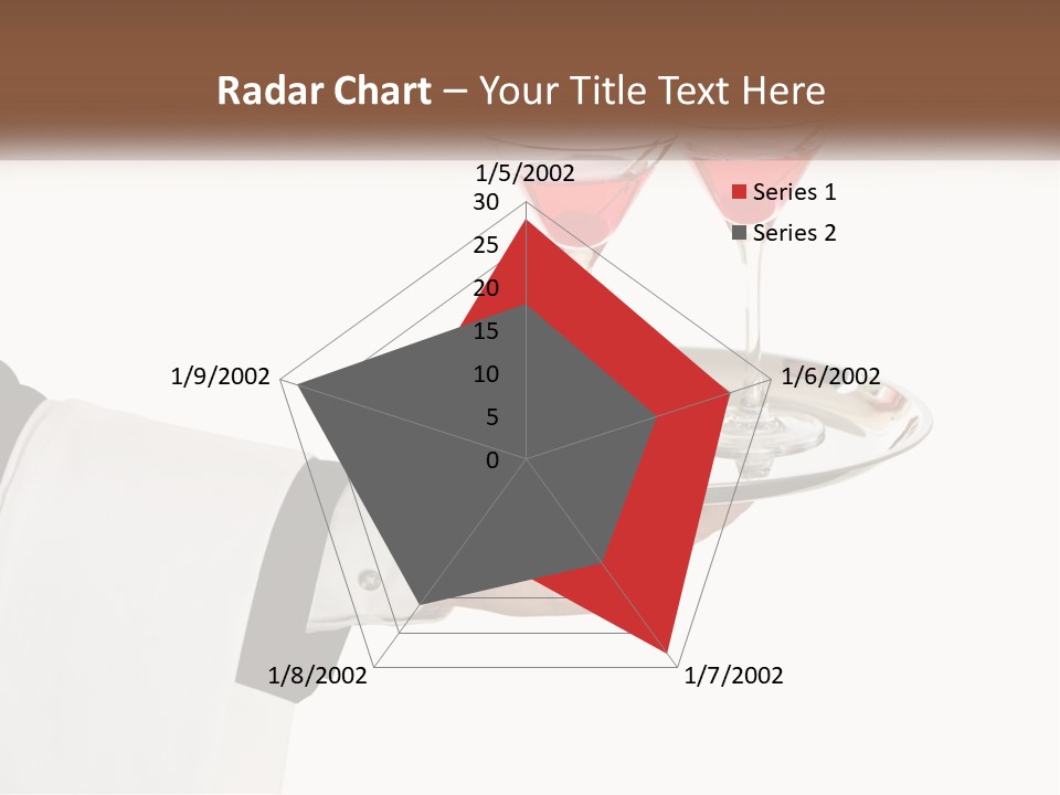 A Person Holding A Tray With Two Glasses Of Wine On It PowerPoint Template