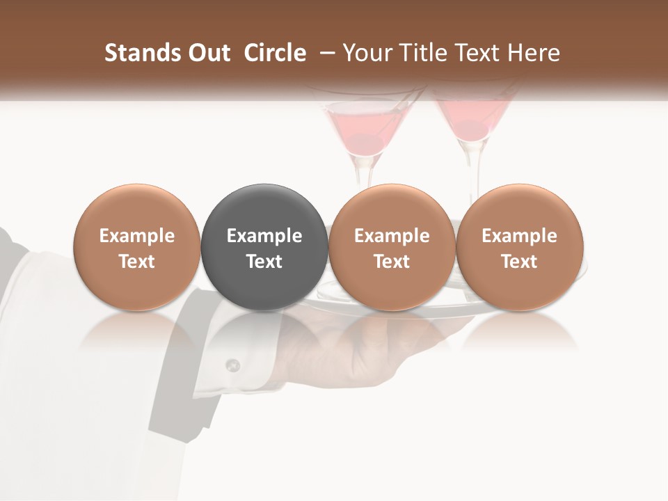 A Person Holding A Tray With Two Glasses Of Wine On It PowerPoint Template