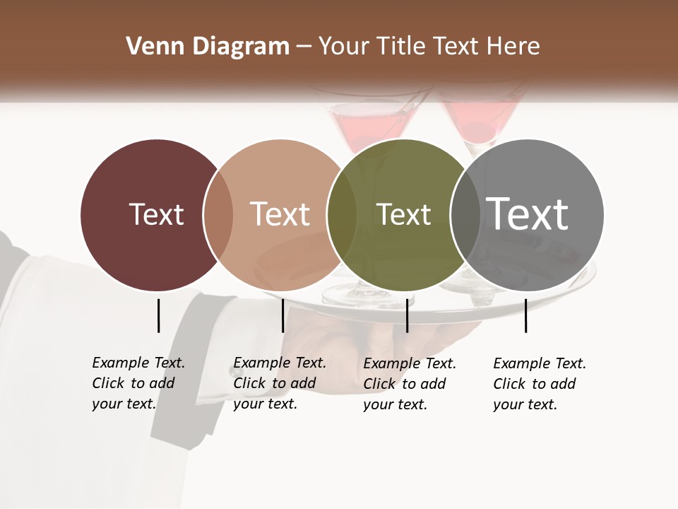 A Person Holding A Tray With Two Glasses Of Wine On It PowerPoint Template