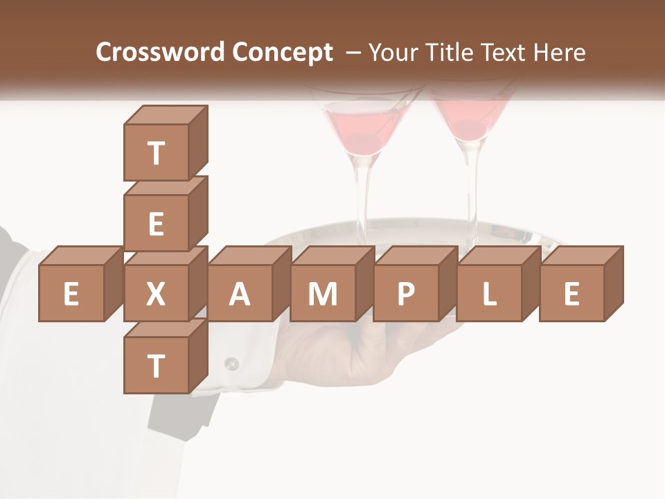 A Person Holding A Tray With Two Glasses Of Wine On It PowerPoint Template