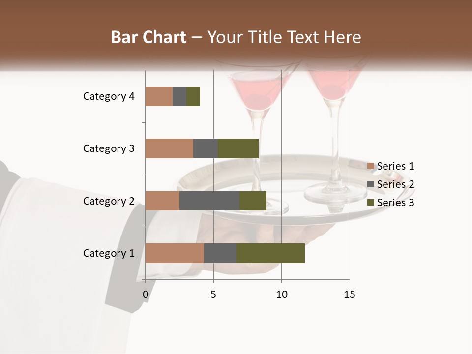 A Person Holding A Tray With Two Glasses Of Wine On It PowerPoint Template
