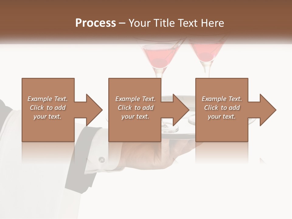 A Person Holding A Tray With Two Glasses Of Wine On It PowerPoint Template