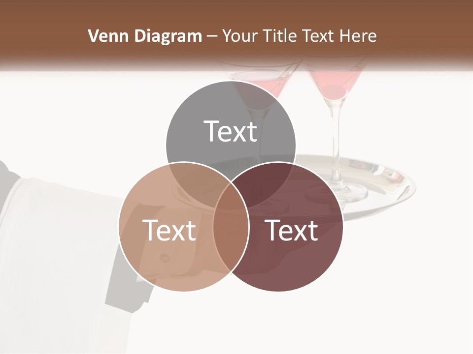A Person Holding A Tray With Two Glasses Of Wine On It PowerPoint Template