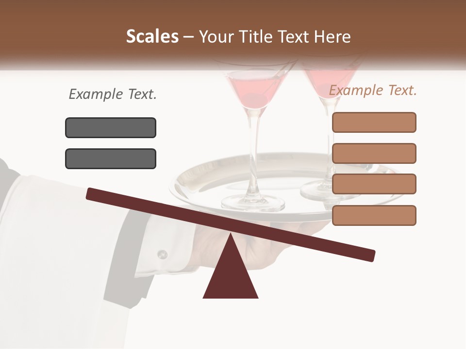 A Person Holding A Tray With Two Glasses Of Wine On It PowerPoint Template