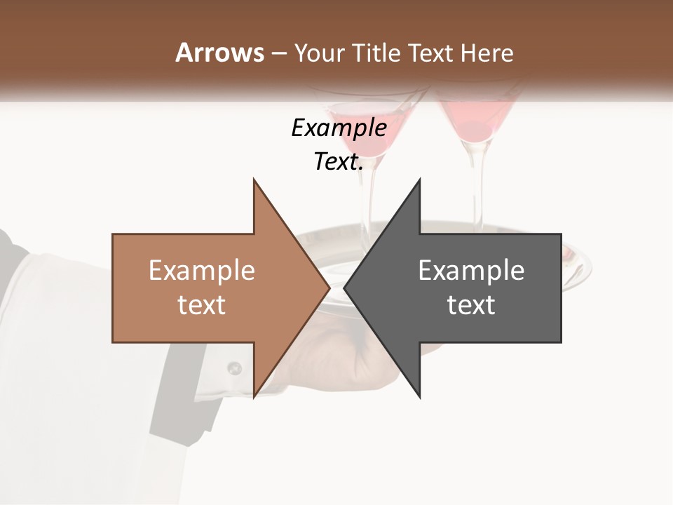 A Person Holding A Tray With Two Glasses Of Wine On It PowerPoint Template