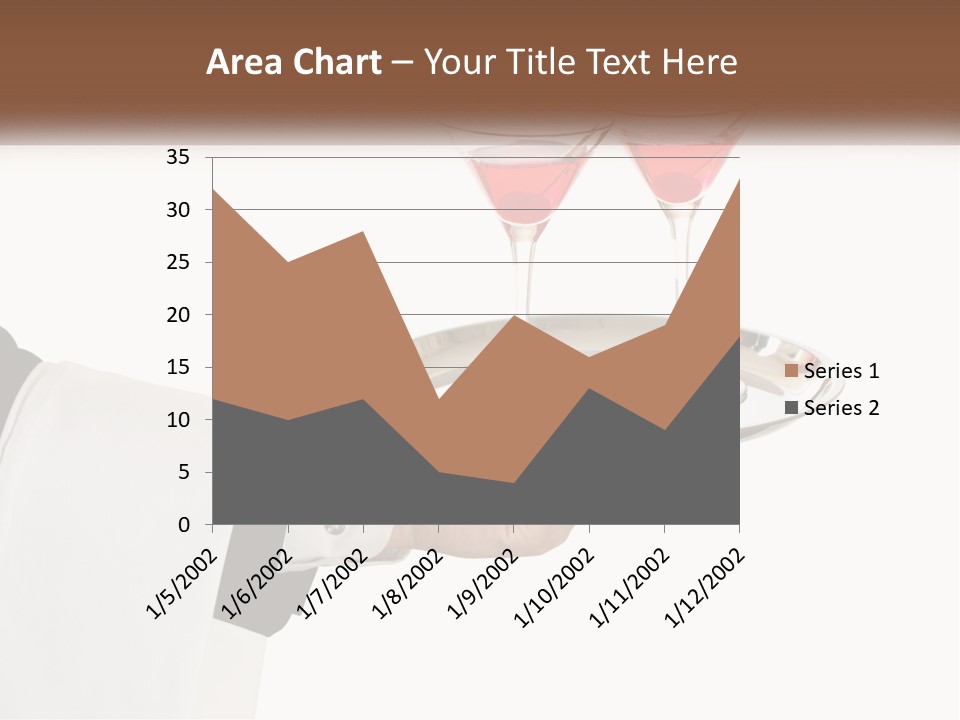 A Person Holding A Tray With Two Glasses Of Wine On It PowerPoint Template