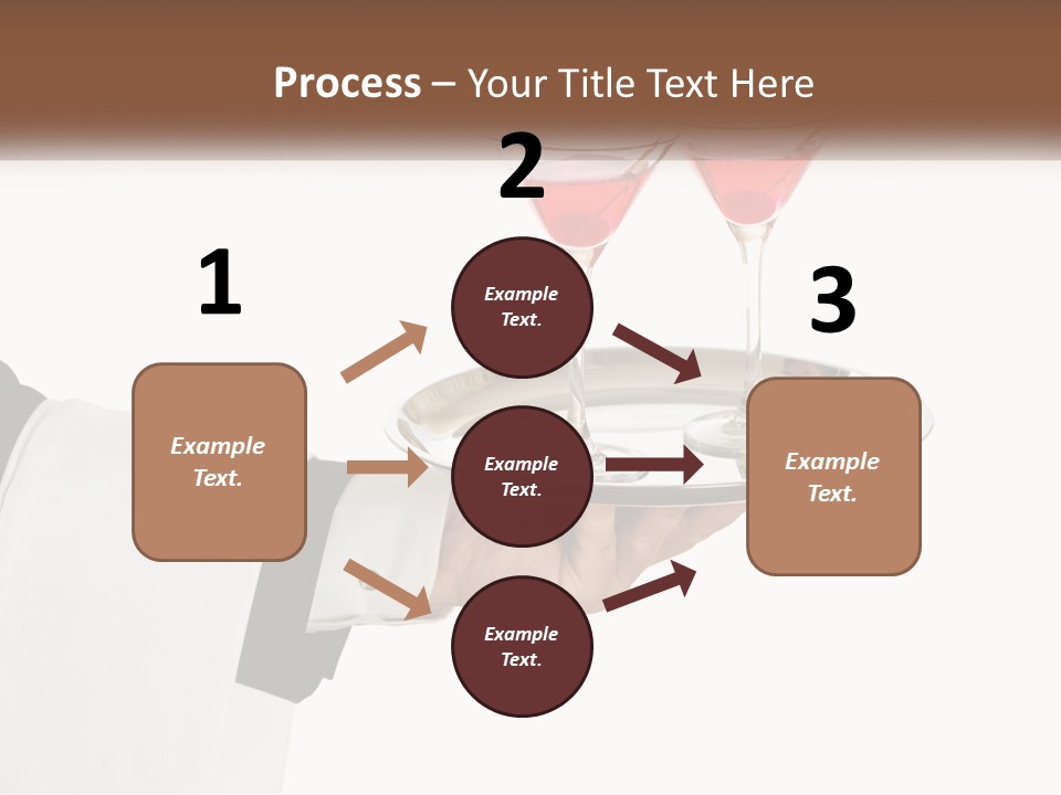 A Person Holding A Tray With Two Glasses Of Wine On It PowerPoint Template
