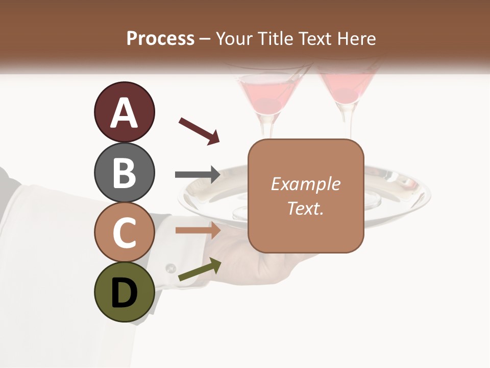 A Person Holding A Tray With Two Glasses Of Wine On It PowerPoint Template
