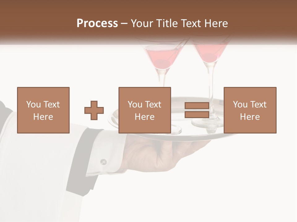 A Person Holding A Tray With Two Glasses Of Wine On It PowerPoint Template