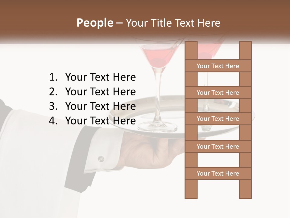 A Person Holding A Tray With Two Glasses Of Wine On It PowerPoint Template