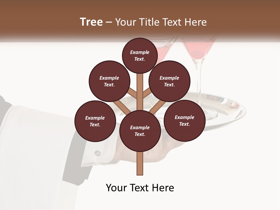 A Person Holding A Tray With Two Glasses Of Wine On It PowerPoint Template