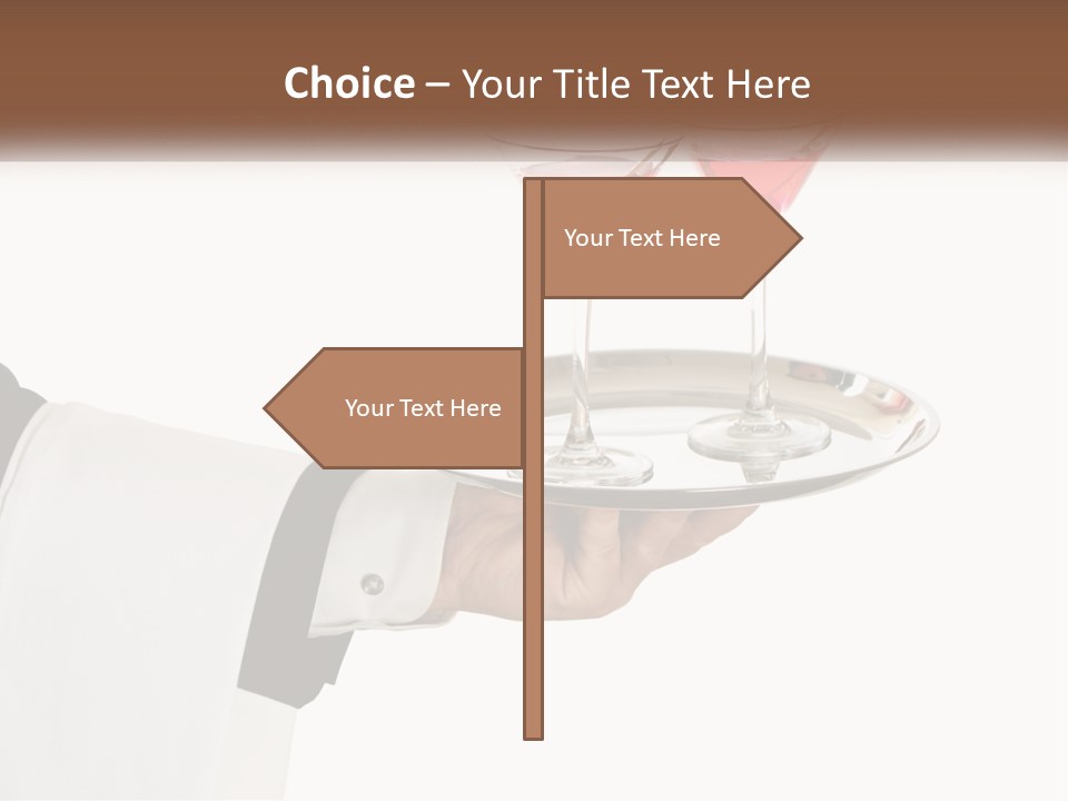 A Person Holding A Tray With Two Glasses Of Wine On It PowerPoint Template