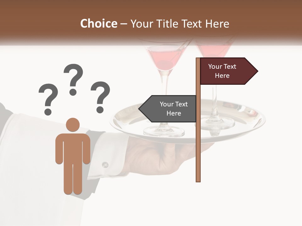 A Person Holding A Tray With Two Glasses Of Wine On It PowerPoint Template