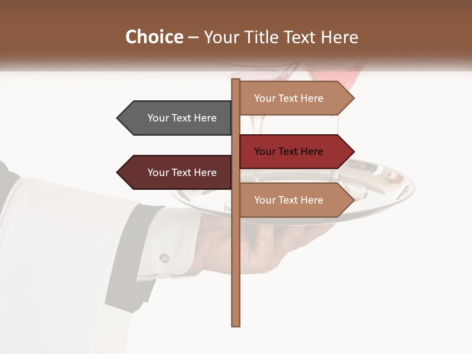 A Person Holding A Tray With Two Glasses Of Wine On It PowerPoint Template