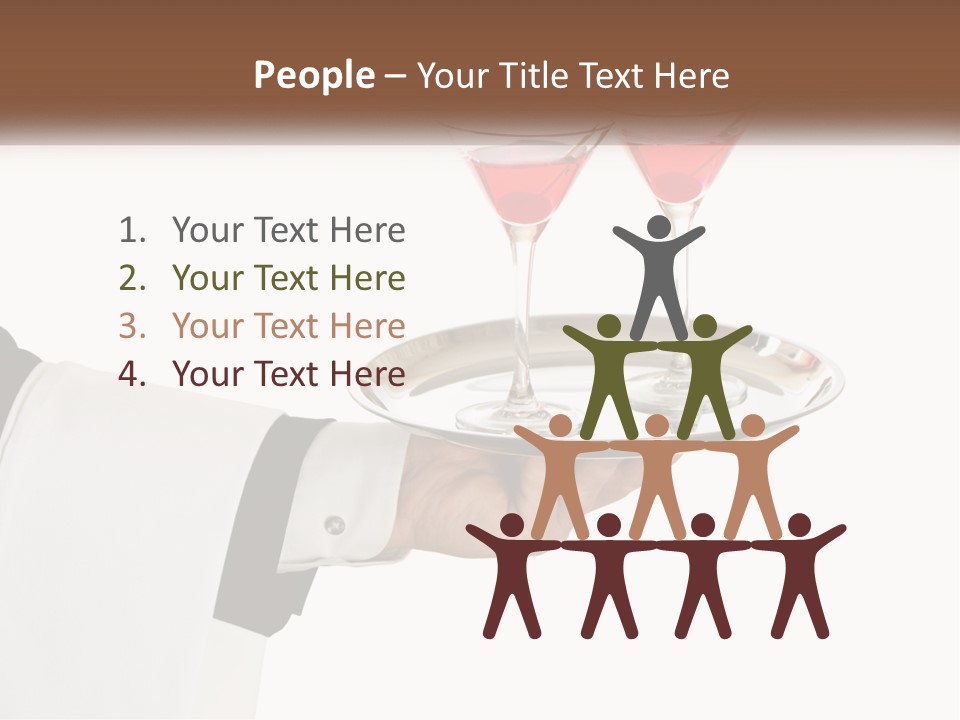 A Person Holding A Tray With Two Glasses Of Wine On It PowerPoint Template