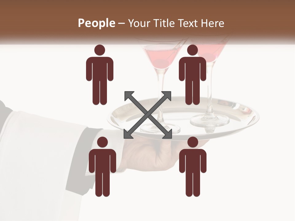 A Person Holding A Tray With Two Glasses Of Wine On It PowerPoint Template