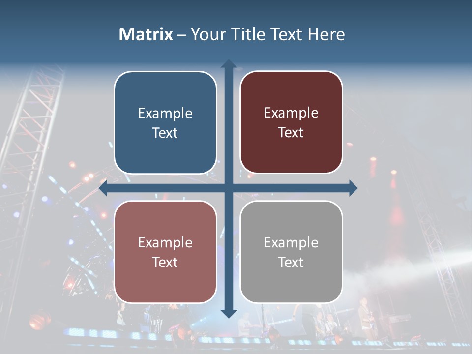 A Stage With Lights And Smoke On It PowerPoint Template