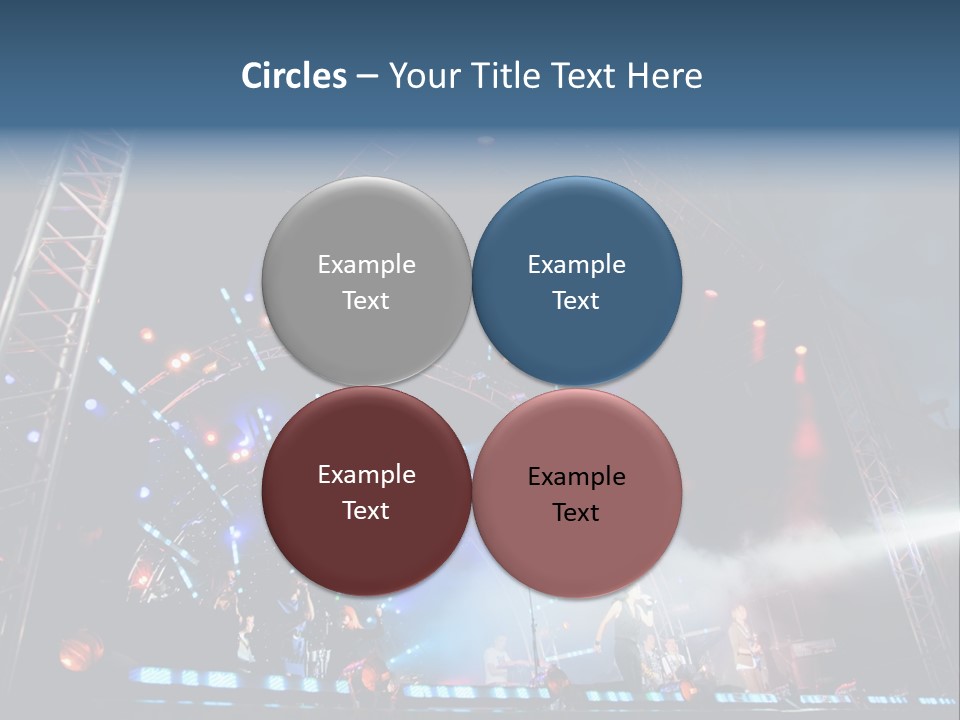 A Stage With Lights And Smoke On It PowerPoint Template