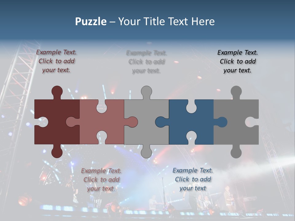 A Stage With Lights And Smoke On It PowerPoint Template