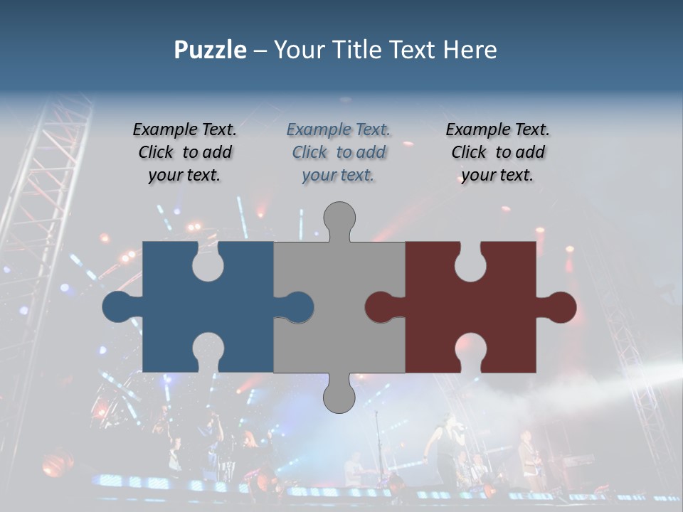 A Stage With Lights And Smoke On It PowerPoint Template