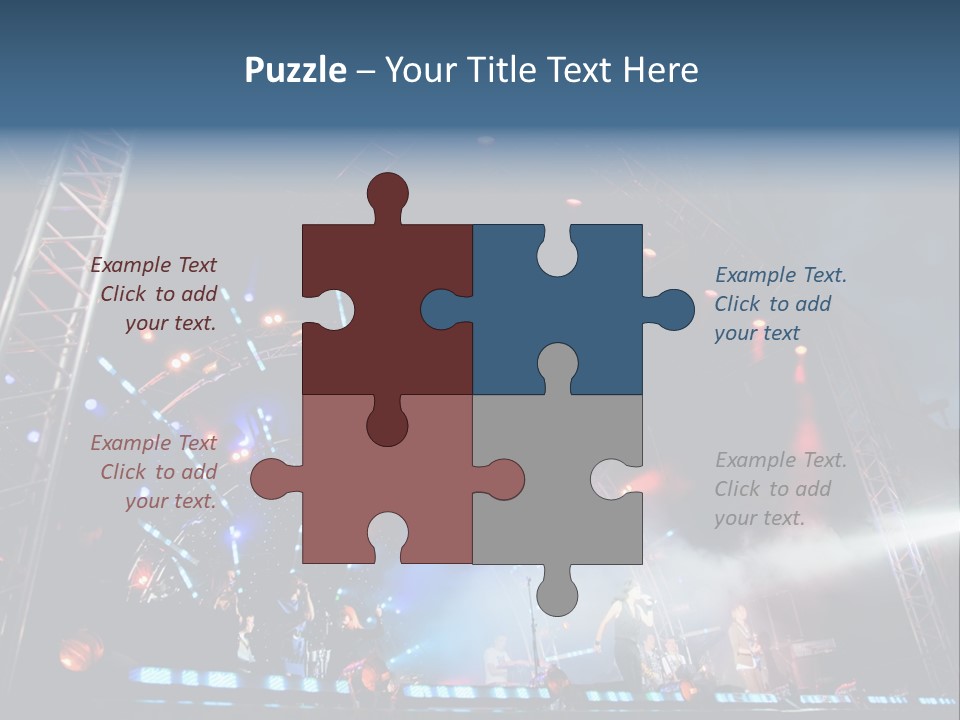 A Stage With Lights And Smoke On It PowerPoint Template