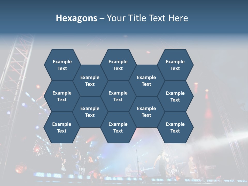 A Stage With Lights And Smoke On It PowerPoint Template