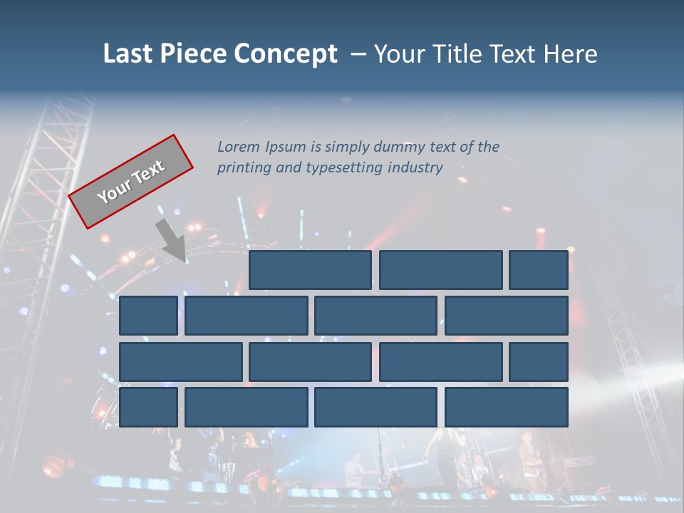 A Stage With Lights And Smoke On It PowerPoint Template