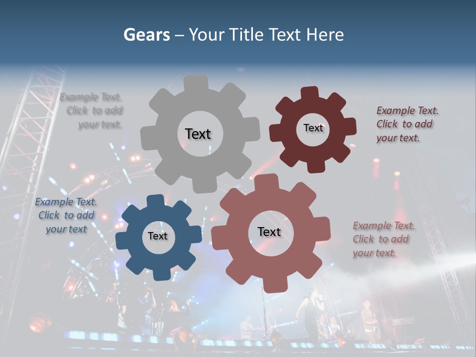A Stage With Lights And Smoke On It PowerPoint Template