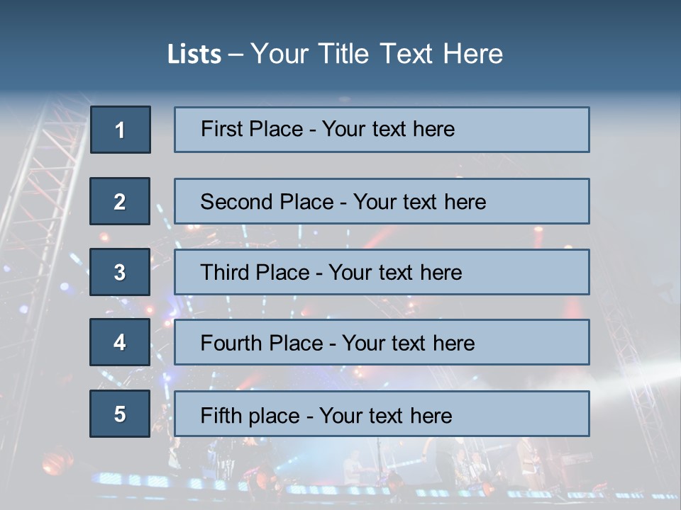 A Stage With Lights And Smoke On It PowerPoint Template